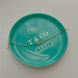 Tiffany&Co Paloma Picasso Sterling Silver Peace Bracelet Size Small